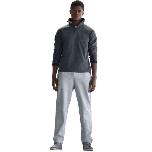 Fruit Of The Loom Mens Open Hem Jog Pants / Jogging Bottoms / Heather Gray - Picture 2 of 2